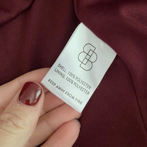 Baltic Born Athena Pleated Maxi Dress Womens Size Medium Mulberry Red Faux Wrap. - Picture 7 of 7